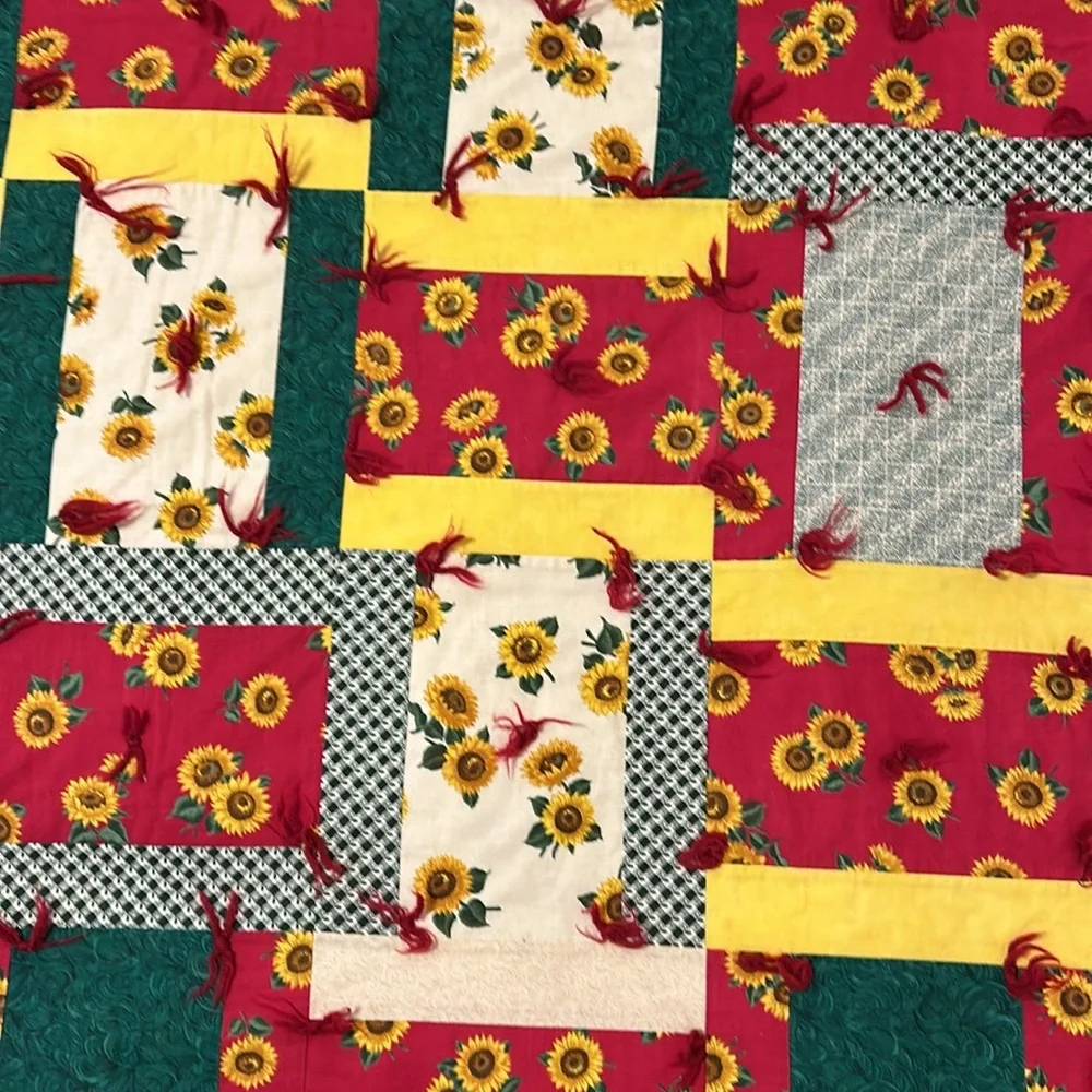 Hand made patch work quilt.